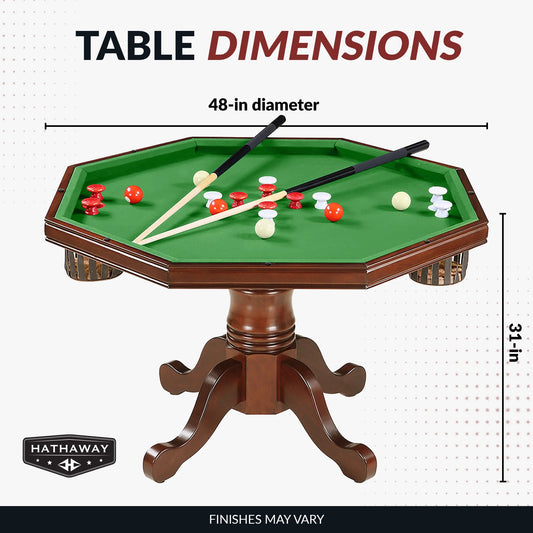 Kingston Walnut 3-In-1 Poker Table