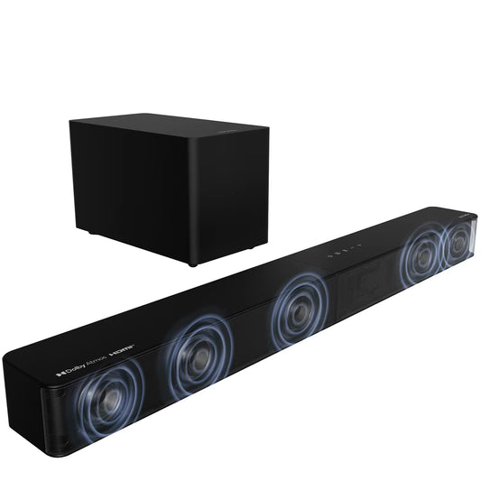 5.1CH Sound Bar with Subwoofer, Dolby Atmos, Voicemx, Bassmx, APP, 340W Soundbar for Smart TV, Home Theater Sound System