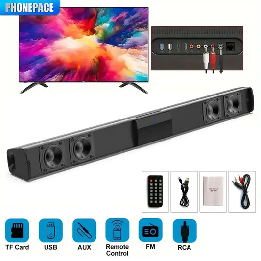 Bluetooth 5.0 Soundbar Speaker System 5.0-Channel Surround Stereo for Home Theater TV