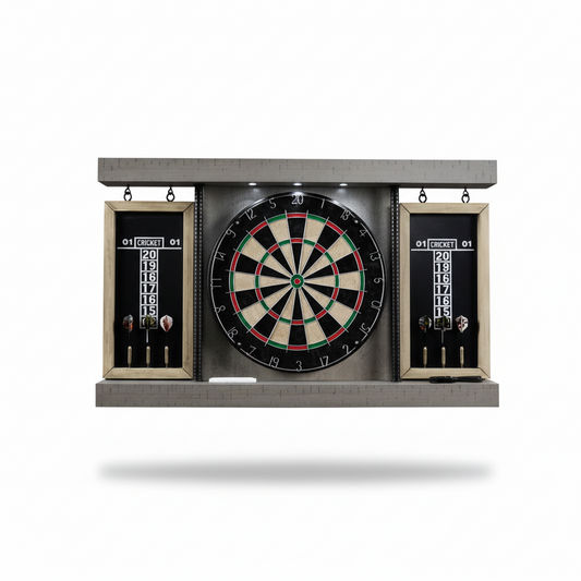 Prescott Bristle Dartboard Cabinet Set, Official Size Dart Board