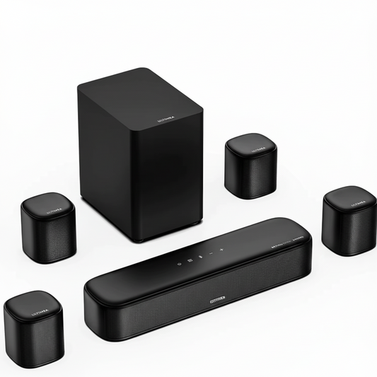 7.1 Sound Bar with Dolby Atmos, Surround Sound System for Home Cinema with App Control, 350W Home Bluetooth Speakers